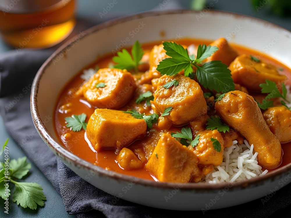 South East Asia, Malaysia, Singapore cuisine curry chicken rice South East Asia, Malaysia, Singapore cuisine curry chicken rice