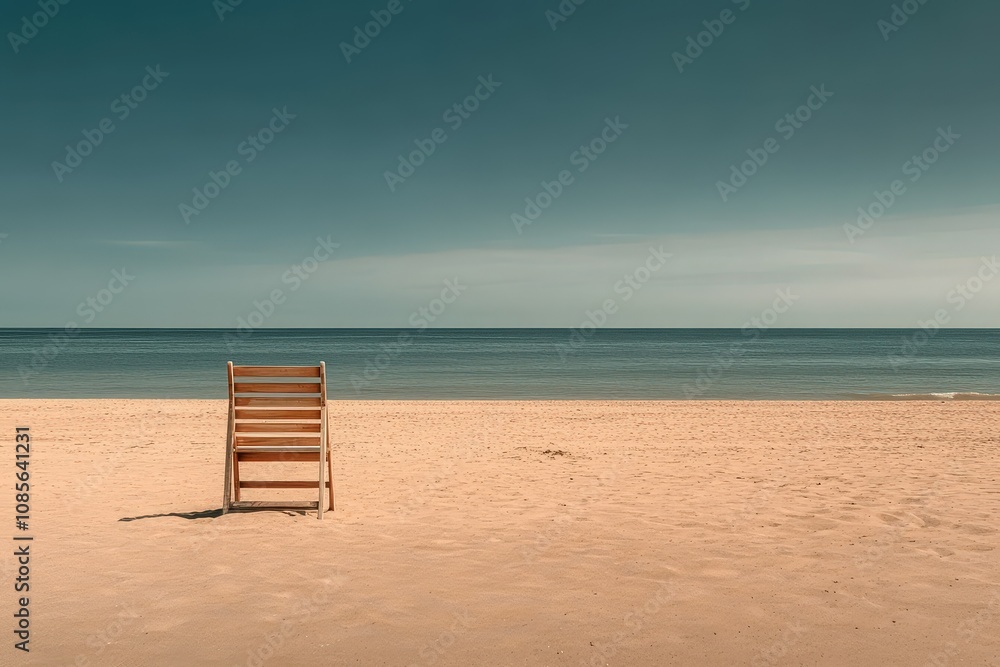 Obraz premium fog-covered piers accented by soothing teal lights, creating a serene and atmospheric seascape. Beautiful simple AI generated image