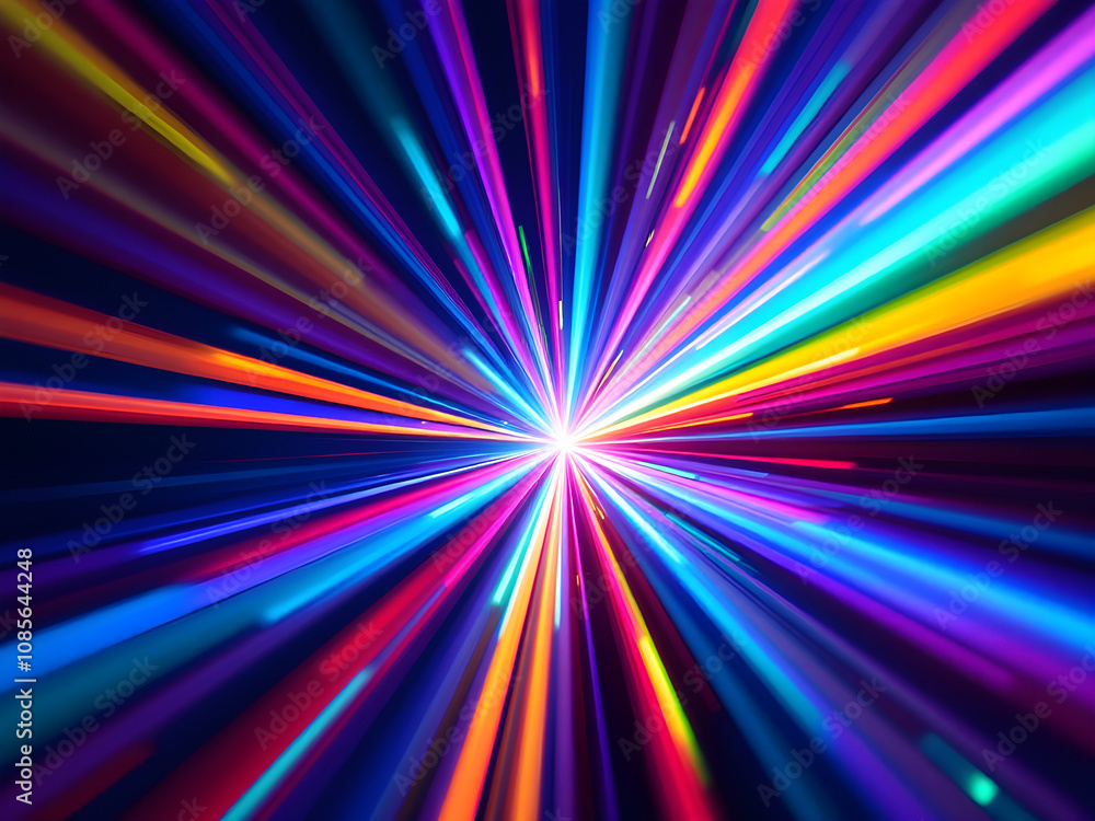 Obraz premium A vibrant, abstract image making use of light refractions to create a dynamic, modern business background.