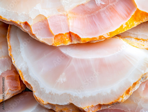 Close-up View of Beautifully Layered Natural Shells with Soft Pastel Colors and Intricate Patterns Perfect for Backgrounds and Textures in Various Designs