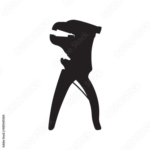 Wire Stripper Plier Silhouette Vector Illustration