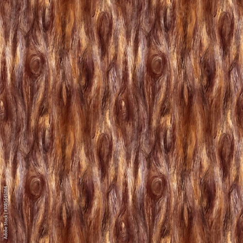 Abstract wooden rough brown texture, seamless raster pattern for fabric or wrapping paper