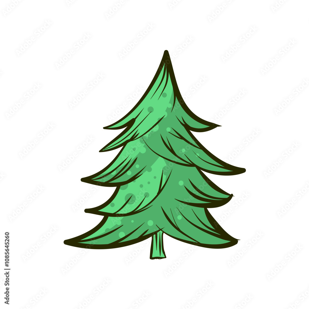 Christmas tree - simple vector illustration Christmas tree - simple vector illustration