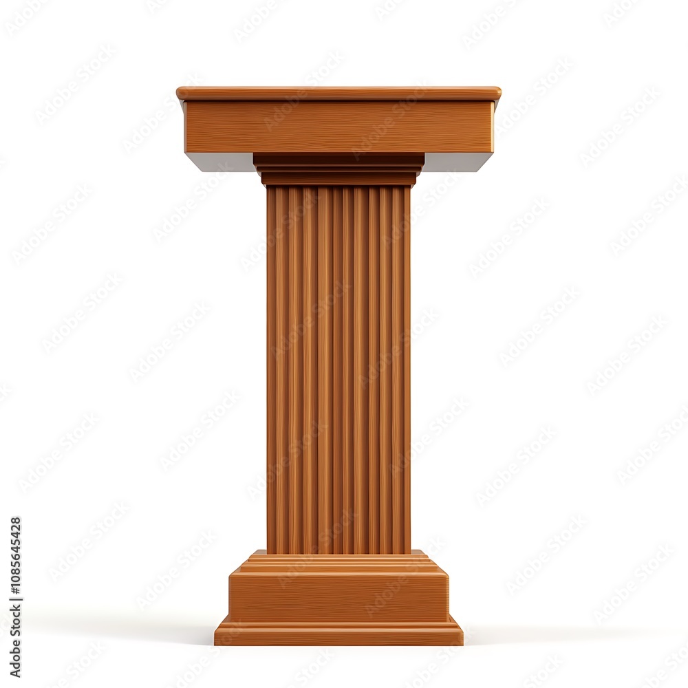 Podium isolated on white background, close up Podium isolated on white background, close up