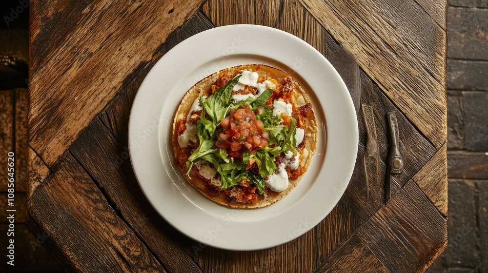 Fresh Ingredients on Gourmet Taco Dish