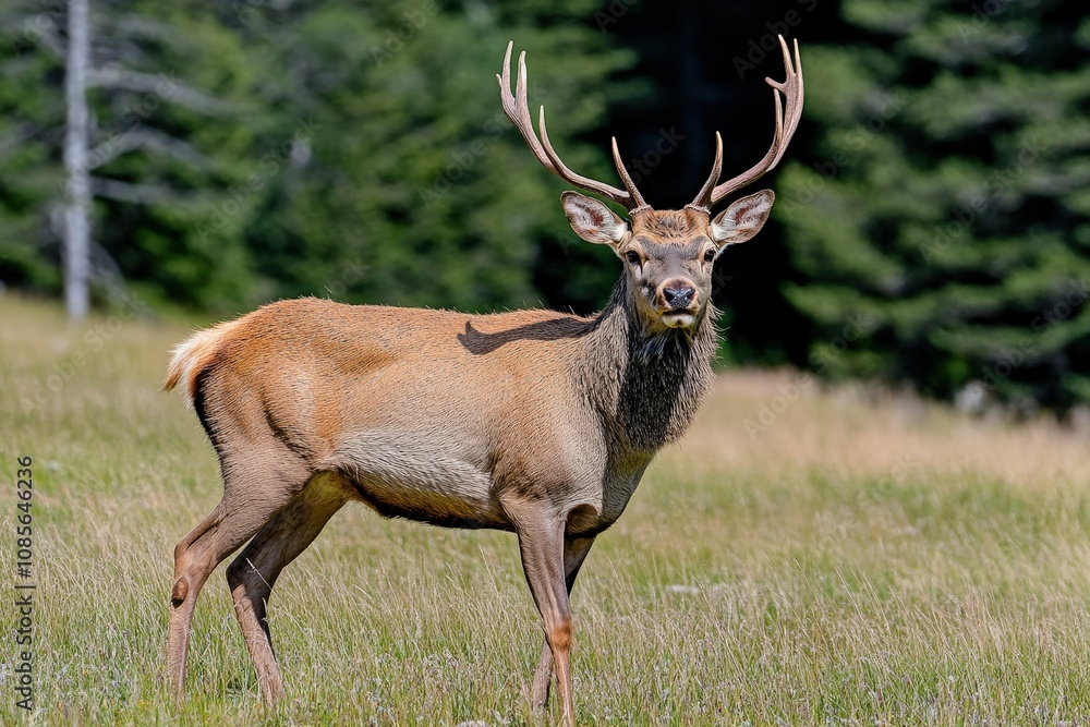 White-tailed Doe Deer In Urban Area In Wisconsin In Summer. Beautiful simple AI generated image White-tailed Doe Deer In Urban Area In Wisconsin In Summer. Beautiful simple AI generated image
