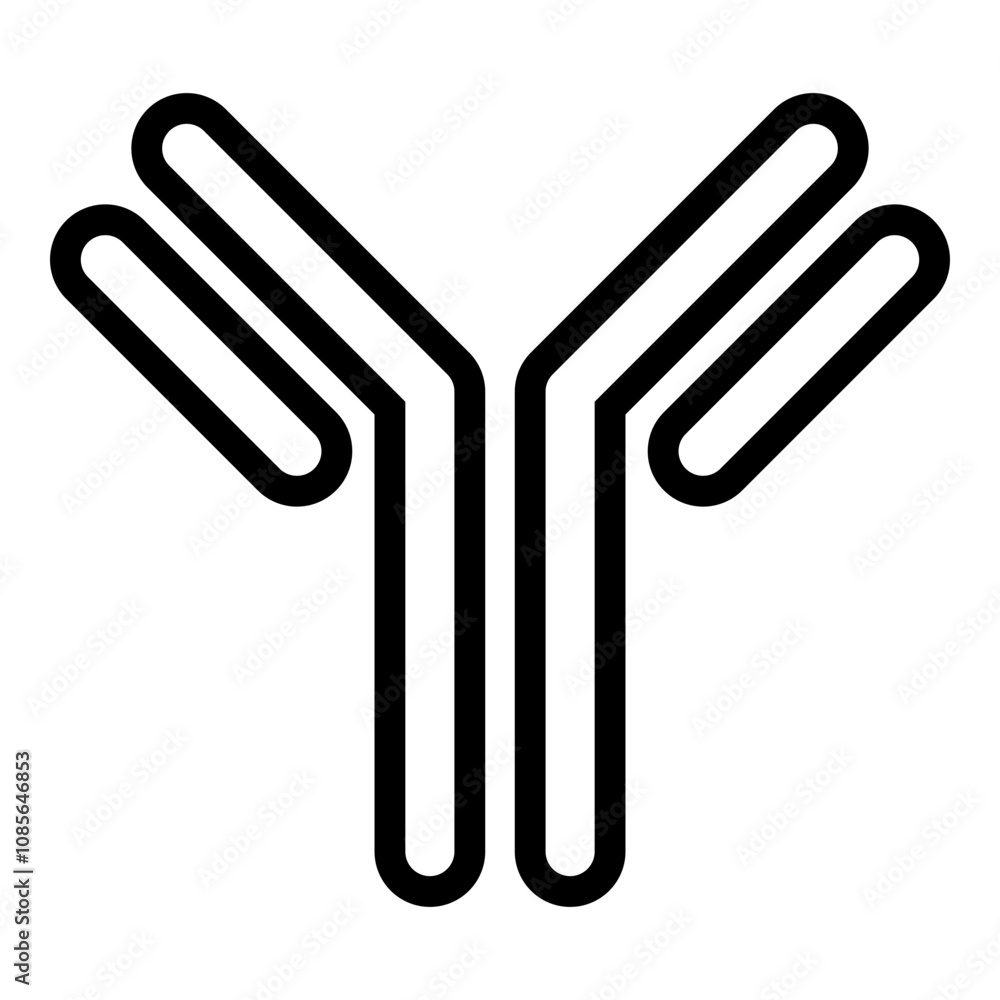 Immunology icon. Vector line icon Immunology icon. Vector line icon