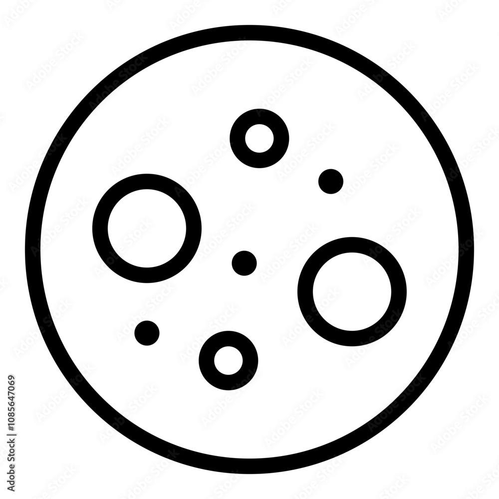 Petri dish icon. Vector line icon Petri dish icon. Vector line icon