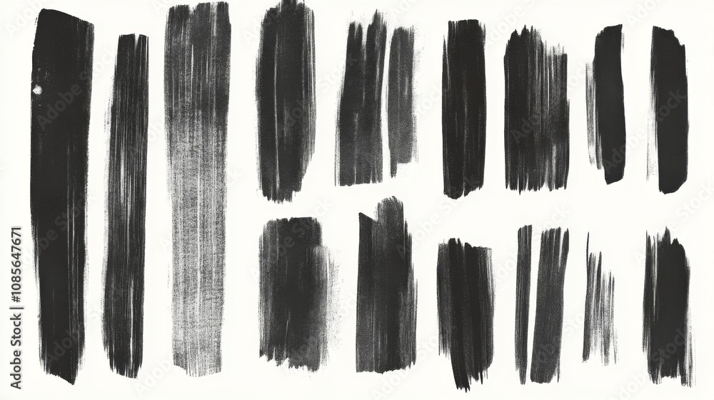 Abstract Black Brush Strokes Texture Background Abstract Black Brush Strokes Texture Background