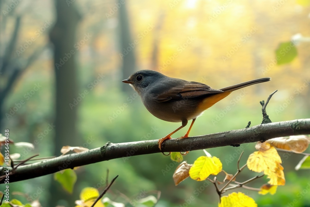 White-crowned Sparrow bird on a branch. Beautiful simple AI generated image White-crowned Sparrow bird on a branch. Beautiful simple AI generated image