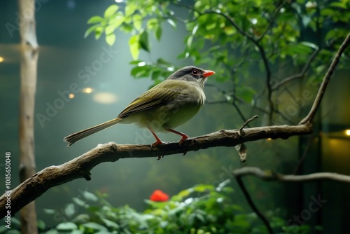 Yellow-vented Bulbul. Beautiful simple AI generated image