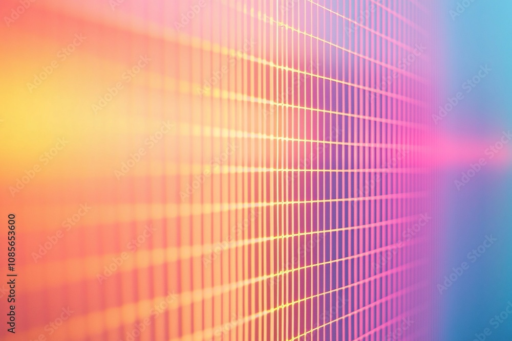 Obraz premium Vibrant Gradient Abstract Pattern with Soft Colors and Lines