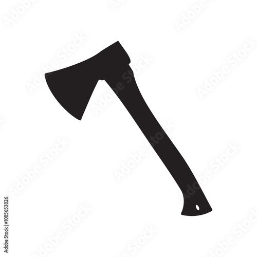 Hatchet Axe Silhouette Vector Illustration