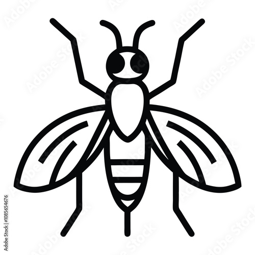 Solid color Insect animal vector design