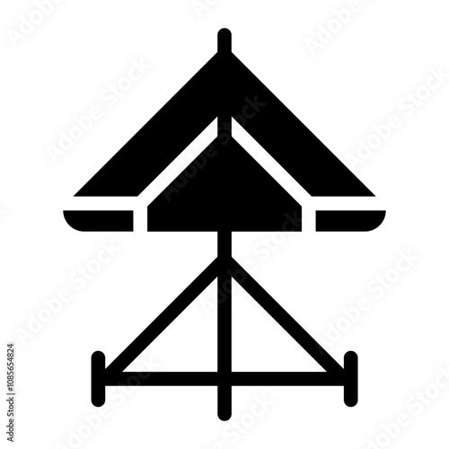 Gliding solid icon