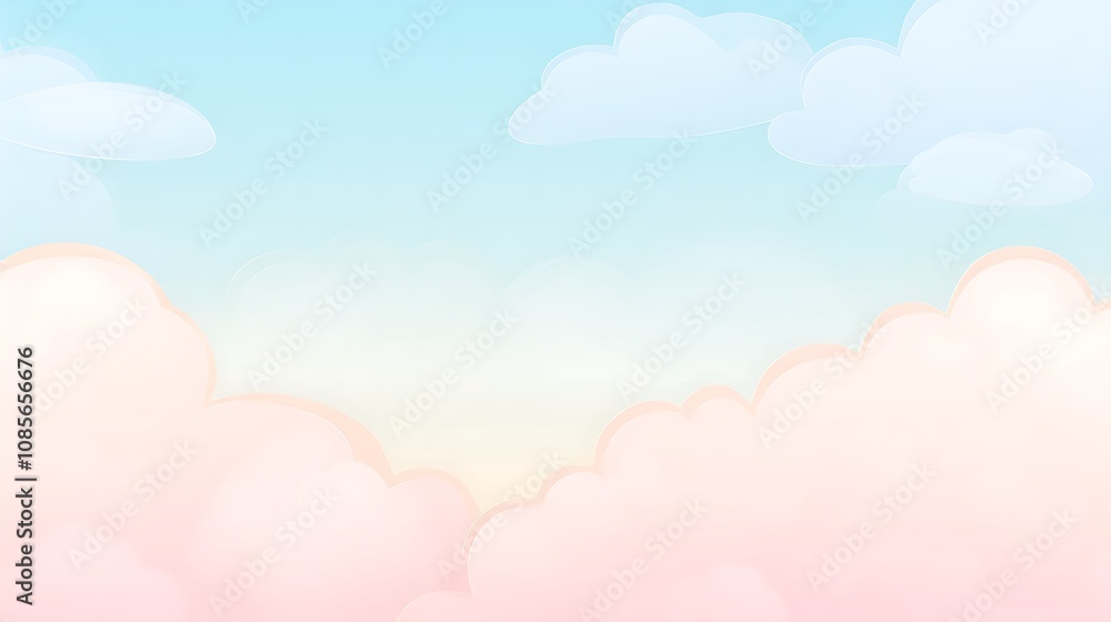 Pastel Cloudscape Soft Sky Dreamy Background Pastel Cloudscape Soft Sky Dreamy Background