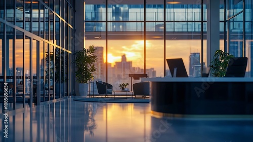 Luxury Business Service Concierge Assisting with Virtual Assistant Growth Recommendations in Modern Corporate Office