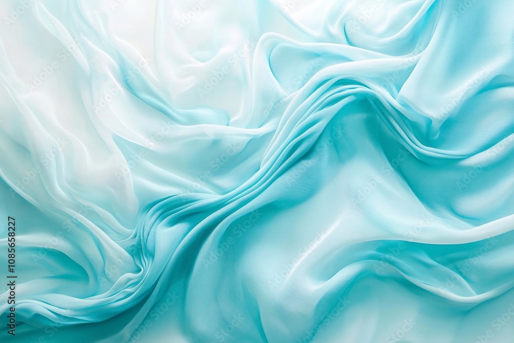 Elegant Turquoise Silk: Fluidity and Texture in Fabric Elegant Turquoise Silk: Fluidity and Texture in Fabric