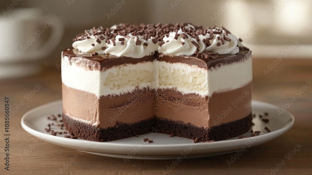 Close-up of creamy dessert served in an elegant glass Close-up of creamy dessert served in an elegant glass