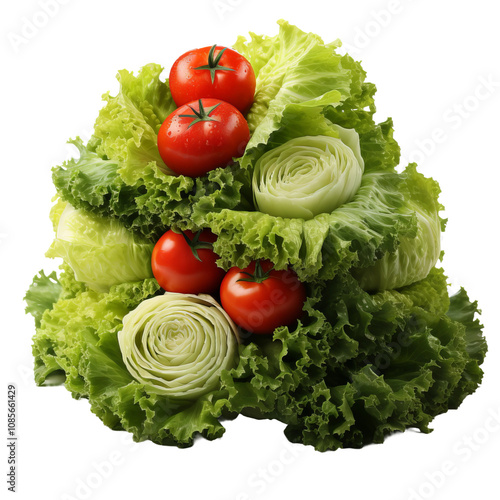 vegetables isolated on white background