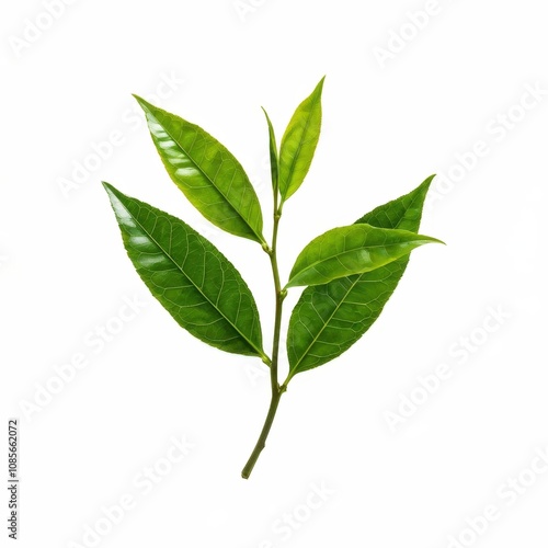 the AI Image Generator, Fresh green leaves branch isolated