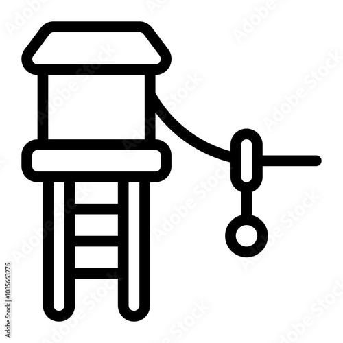 Zip Line line icon