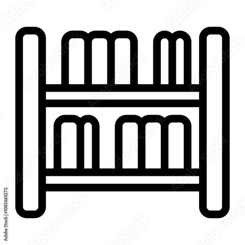 Bookshelf line icon
