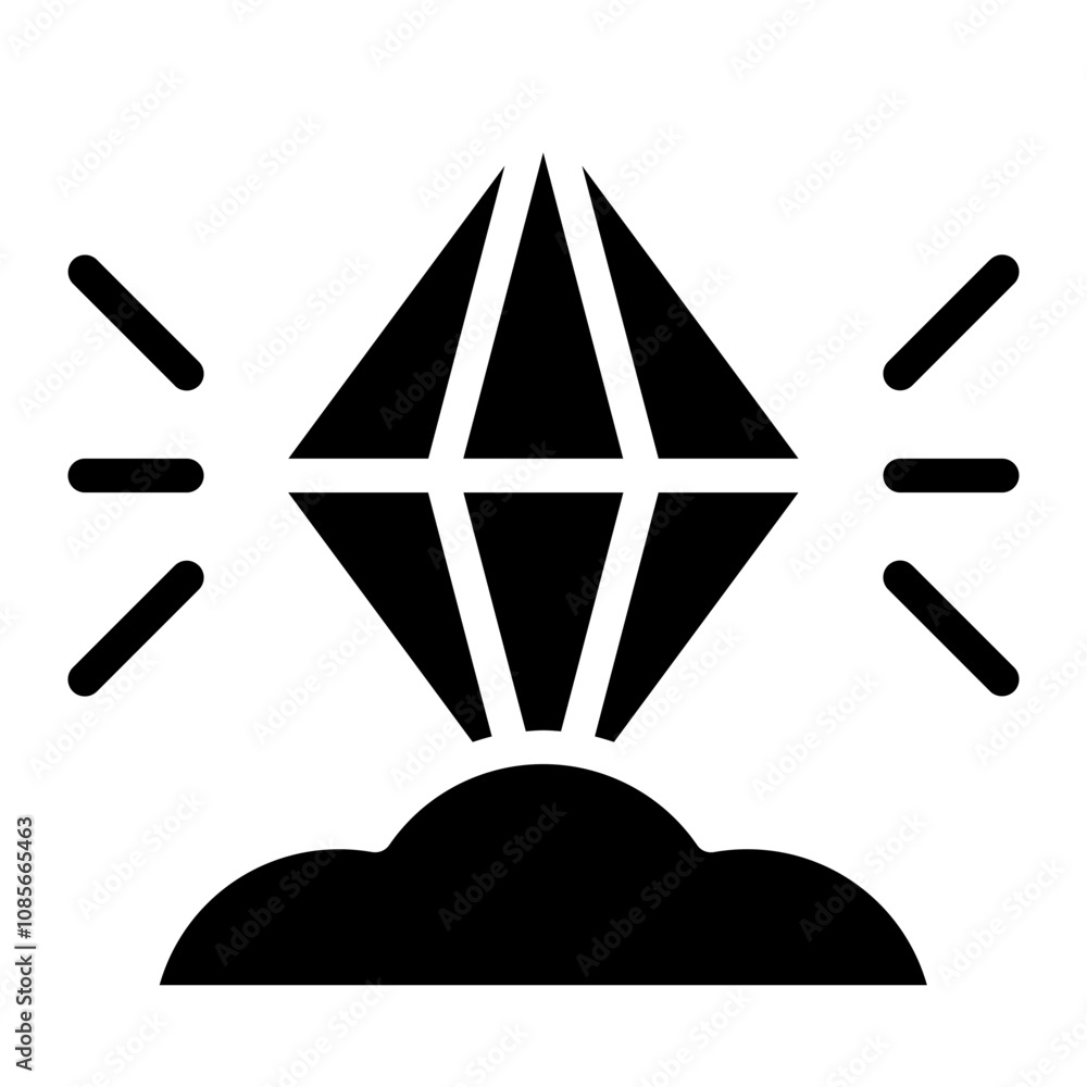 Crystal solid icon Crystal solid icon