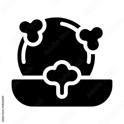 Obraz na plátně Dishwashing solid icon