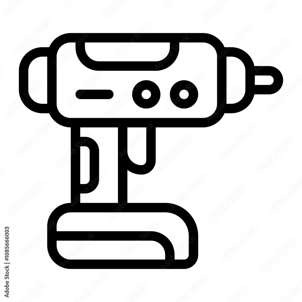Drilling Machine line icon Drilling Machine line icon