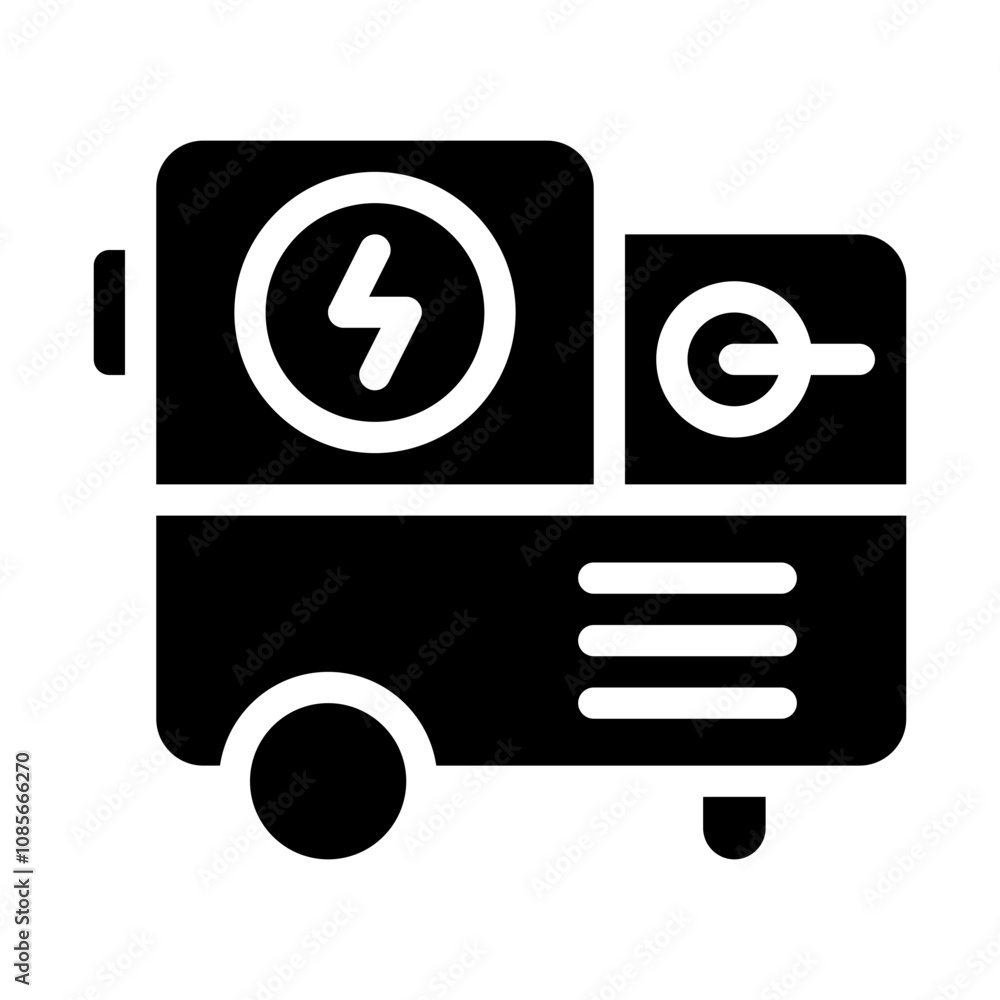 Electric Generator solid icon Electric Generator solid icon