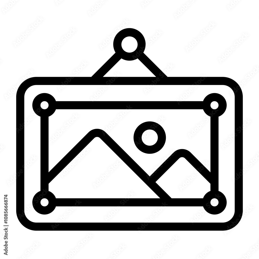 Frame line icon