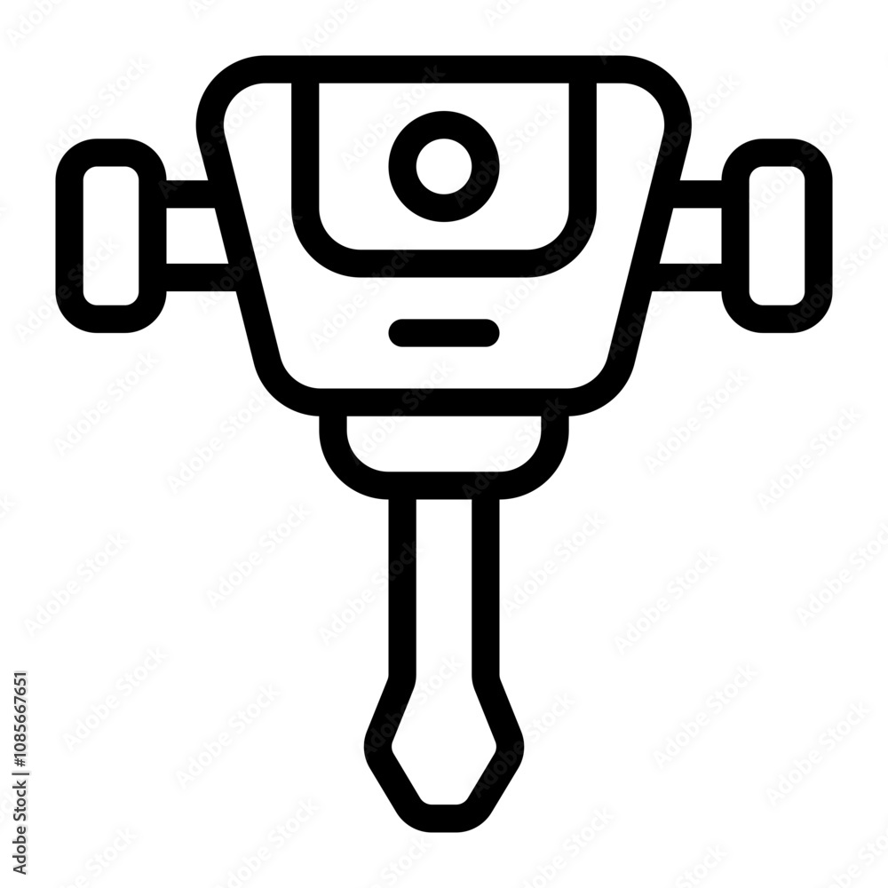 Hydraulic Breaker line icon Hydraulic Breaker line icon