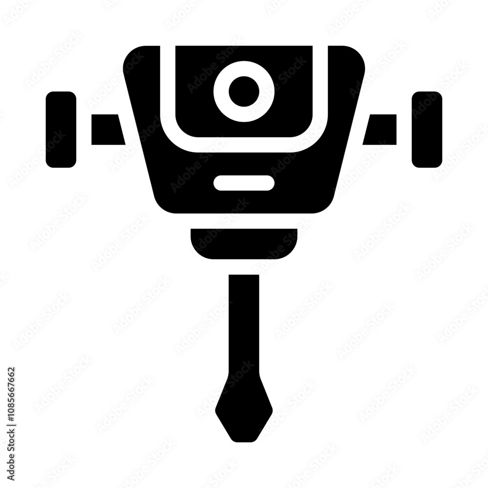 Hydraulic Breaker solid icon Hydraulic Breaker solid icon