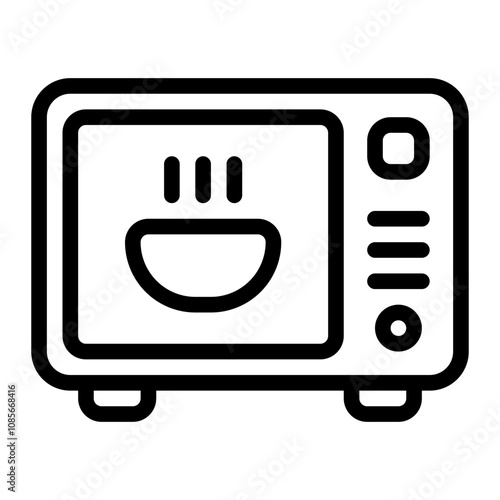 Microwave line icon