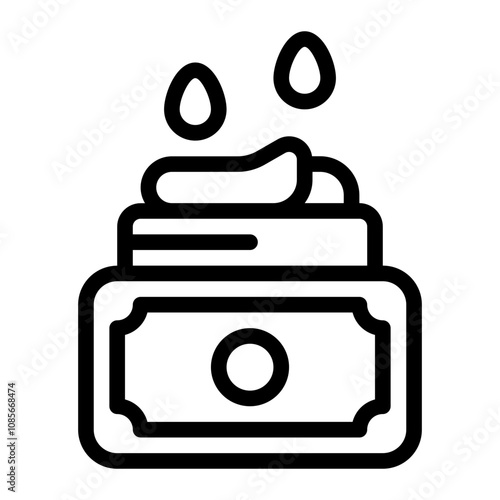 Moisturizer line icon