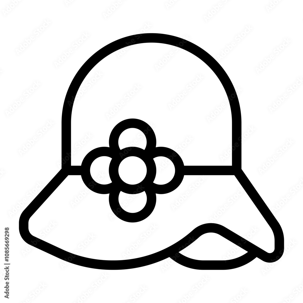 Pamela Hat line icon Pamela Hat line icon
