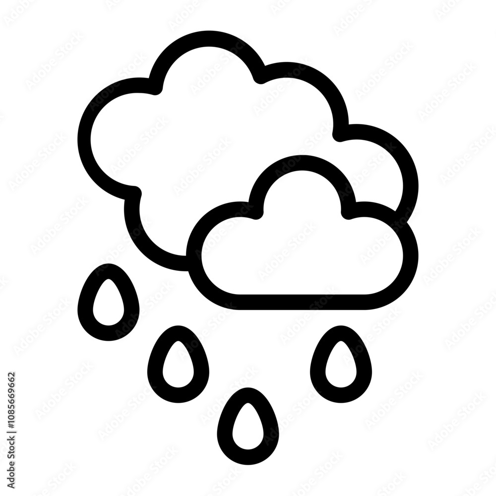 Precipitation line icon