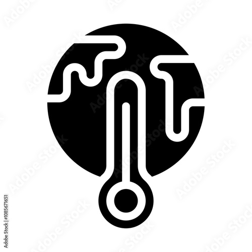Temperature solid icon