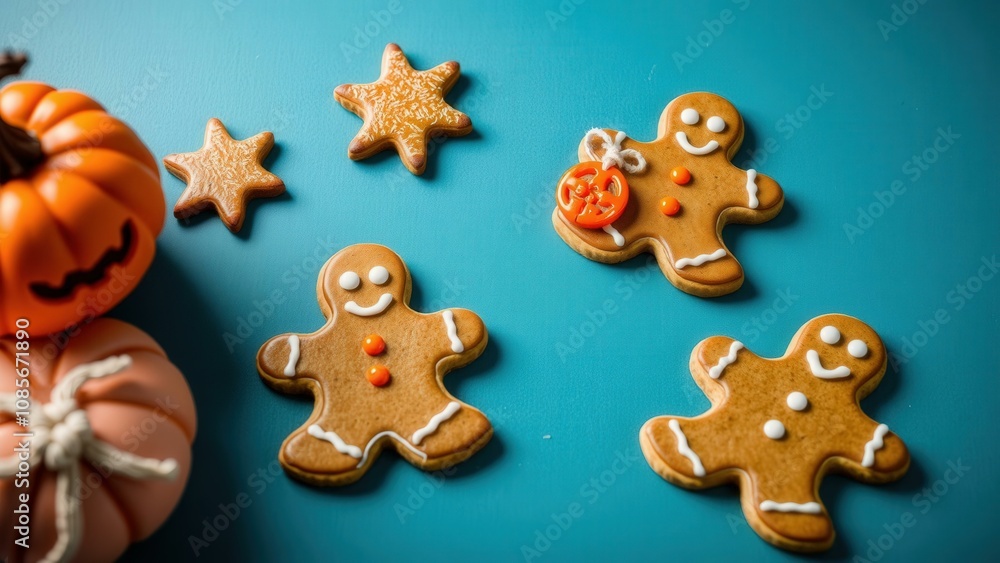 Delightful Halloween Gingerbread Cookies and Pumpkin Decorations for Festive Celebrations Delightful Halloween Gingerbread Cookies and Pumpkin Decorations for Festive Celebrations