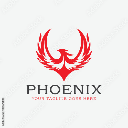 Phoenix Logo Design Vector Template 