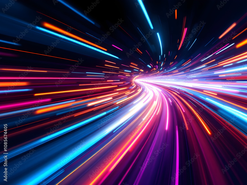 An abstract image of multicolored light streaks moving at high speed, representing data flow. An abstract image of multicolored light streaks moving at high speed, representing data flow.