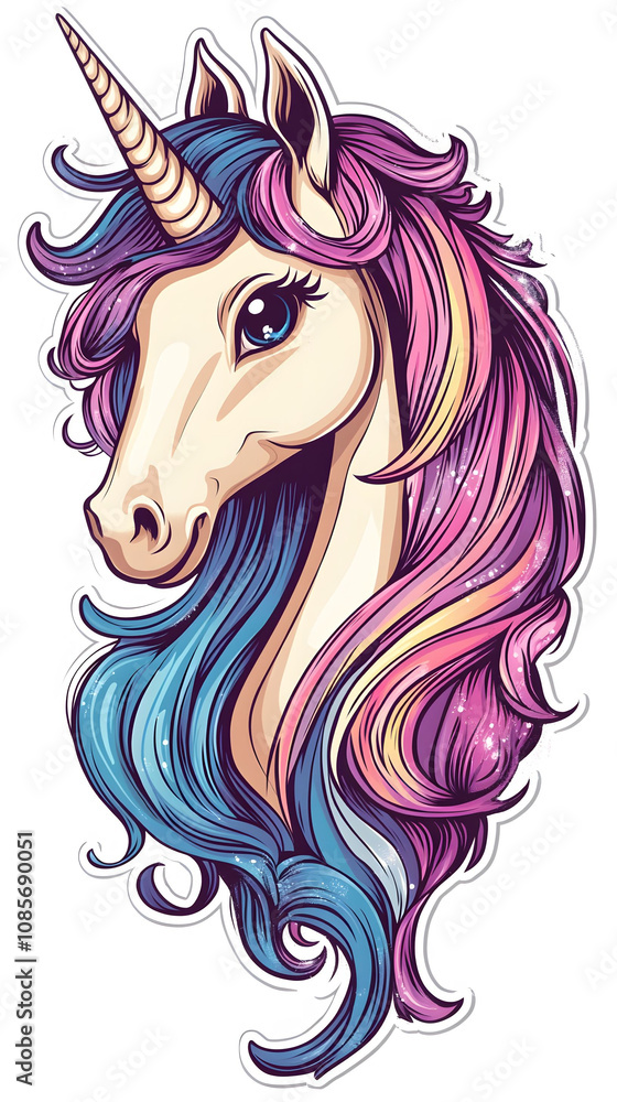 Cute cartoon baby girl riding a pink horse, childhood illustration Cute cartoon baby girl riding a pink horse, childhood illustration