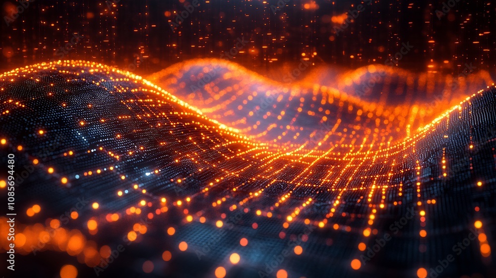 Obraz premium Conceptual digital network featuring interconnected systems glowing pathways dynamic tools for smooth and seamless business operations