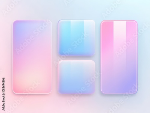 Sleek frosted glassmorphism panel featuring soft shadows and a gradient background, perfect for contemporary UI designs.