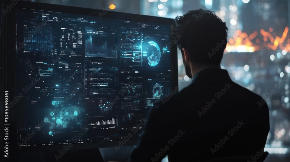 Cybersecurity Expert Analyzing Data Cybersecurity Expert Analyzing Data