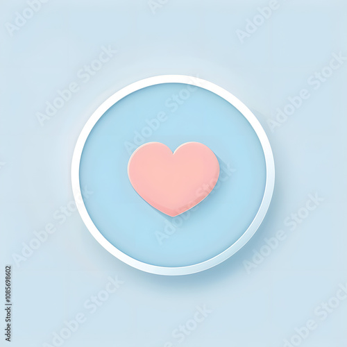 heart baby blue and pink