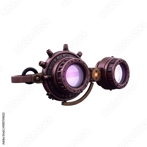 Steampunk goggles isolated on white background PNG transparent