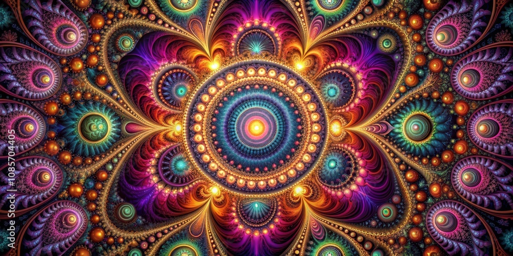 Cosmic Mandala A Journey Through Spirals and Circles, Fractal, Psychedelic, Pattern Cosmic Mandala A Journey Through Spirals and Circles, Fractal, Psychedelic, Pattern
