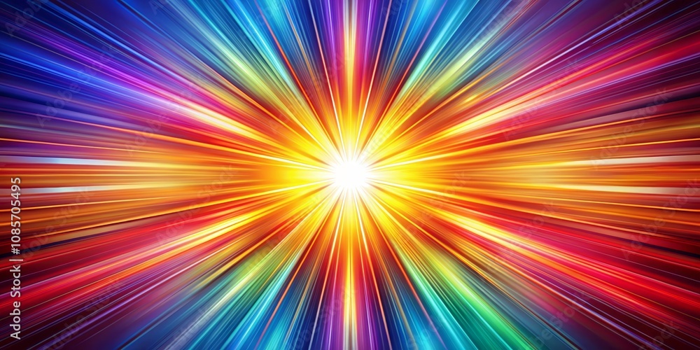 Obraz premium Abstract Radiating Lines of Light, Digital Art, Abstract Background, Light Effects , abstract, colorful, light